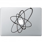 Atoom (2) MacBook Sticker Zwarte Stickers